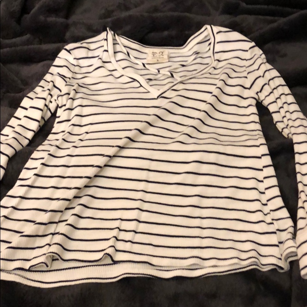 Long sleeve stripe top